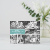 Modern Foto Collage Frohe Weihnachten (Stehend Vorderseite)