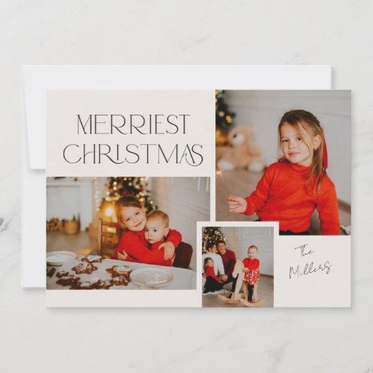 Modern Foto Collage Frohe Weihnachten (Vorderseite)