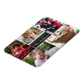 Modern Foto Collage Frohe Weihnachten Magnet (Linke Seite)