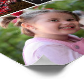 Modern Foto Collage Frohe Weihnachten Poster (Ecke)