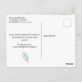 Modern Foto Collage Frohe Weihnachten Postkarte (Rückseite)