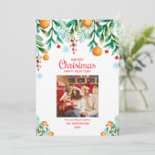 Modern Foto Collage Frohe Weihnachtskarte Einladung (Stehend Vorderseite)