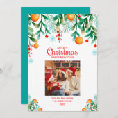 Modern Foto Collage Frohe Weihnachtskarte Einladung (Vorne/Hinten)