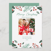 Modern Foto Collage Frohe Weihnachtskarte Einladung (Vorne/Hinten)