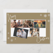 Modern Foto Collage Frohe Weihnachtskarte Feiertagskarte (Vorderseite)