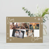 Modern Foto Collage Frohe Weihnachtskarte Feiertagskarte (Stehend Vorderseite)