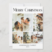 Modern Foto Collage Frohe Weihnachtskarte Feiertagskarte (Vorderseite)
