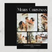 Modern Foto Collage Frohe Weihnachtskarte Feiertagskarte (Vorne/Hinten)