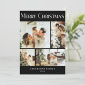 Modern Foto Collage Frohe Weihnachtskarte Feiertagskarte (Stehend Vorderseite)