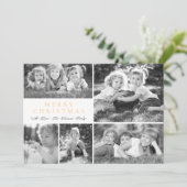 Modern Foto Collage Frohe Weihnachtswoche Feiertagskarte (Stehend Vorderseite)