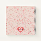 Modern Foto Collage Girly Pink Monogram Name Notizblock (Rückseite)