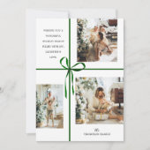Modern Foto Collage Green Box Ribbon Weihnachten (Vorderseite)