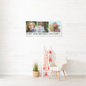 Modern Foto Collage Happy Birthday Banner (Insitu)