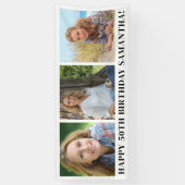 Modern Foto Collage Happy Birthday Banner (Vertikal)