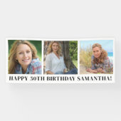 Modern Foto Collage Happy Birthday Banner (Horizontal)
