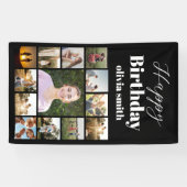Modern Foto Collage Happy Birthday Banner (Horizontal)
