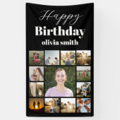 Modern Foto Collage Happy Birthday Banner (Vertikal)