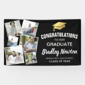 Modern Foto Collage Herzlichen Glückwunsch Abschlu Banner (Horizontal)