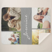 Modern Foto Collage Hund Grau Sherpadecke (Vorderseite (Horizontal))