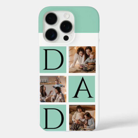 Modern Foto Collage iPhone Case - "Daddy" (Rückseite)