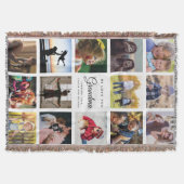 Modern Foto Collage Oma Nana Familie Instagramm Decke (Vorderseite)