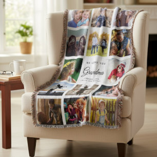 Modern Foto Collage Oma Nana Familie Instagramm Decke