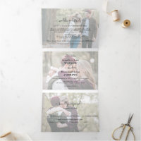 Modern Foto Collage Overlay 3 in 1 Hochzeit