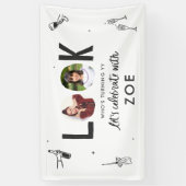 Modern Foto Collage Spaß HandGezeichnet Geburtstag Banner (Vertikal)