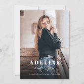 Modern Foto Collage Stilvoller Script-Abschluss Ankündigung (Vorderseite)