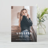 Modern Foto Collage Stilvoller Script-Abschluss Ankündigung (Stehend Vorderseite)