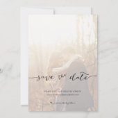 Modern Foto Collage Terracotta Save the Date Ankündigung (Rückseite)