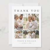 Modern Foto Collage Wedding Dankeschön Card Dankeskarte (Vorderseite)
