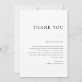 Modern Foto Collage Wedding Dankeschön Card Dankeskarte (Rückseite)