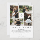 Modern Foto Collage Wedding Dankeschön Card Einladung (Vorderseite)