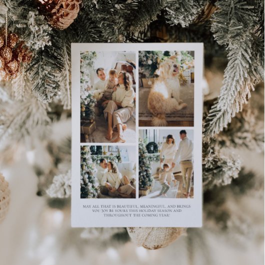 Modern Foto Collage Weihnachtskarte Einladung