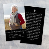 Modern Foto Cross Beerdigung Prayer Card