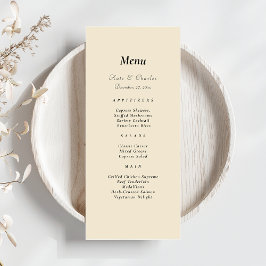 Modern Foto Custom Qr Code Hochzeitsmenü Menükarte