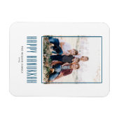Modern Foto Frame Happy Hanukkah Magnet (Horizontal)