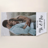 Modern Foto Future Mr. und Frau  Strandtuch (Vorderseite)