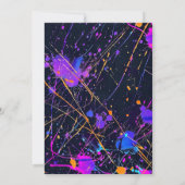 Modern Foto Gamer Neon Birthday Einladung (Rückseite)