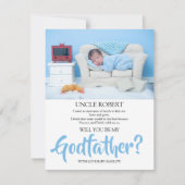 Modern Foto Godvater Vorschlag Einladung (Vorderseite)