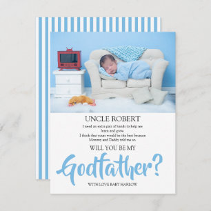 Modern Foto Godvater Vorschlag Einladung