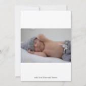 Modern Foto Hallo Geburtstagskündigung Einladung (Rückseite)