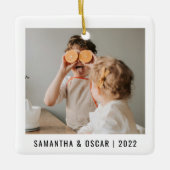 Modern Foto Liebe You Oma Best Christmas Geschenk Keramikornament (Vorderseite)