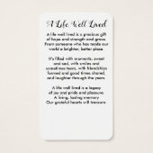 Modern Foto Memorial Beerdigung Karte (Rückseite)