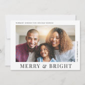 Modern Foto Merry Bright Weihnachten (Vorderseite)