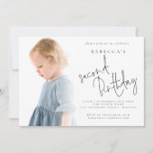 Modern Foto Overlay 2. Geburtstag Einladung (Vorderseite)