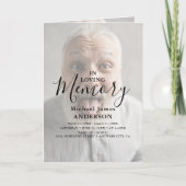 Modern Foto Overlay Beileid Beerdigung Programm (Vorderseite)