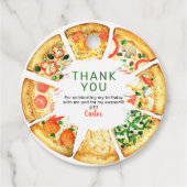 Modern Foto Pizza Birthday Party Geschenkanhänger (Vorderseite)