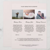Modern Foto Preisliste (Vorne/Hinten)